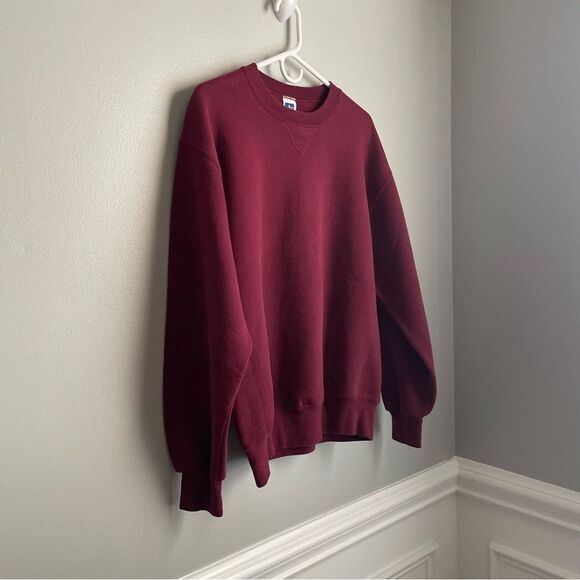 Vintage Russell Red Pullover Crewneck Sweatshirt Size Men's Medium - Picture 2 of 4